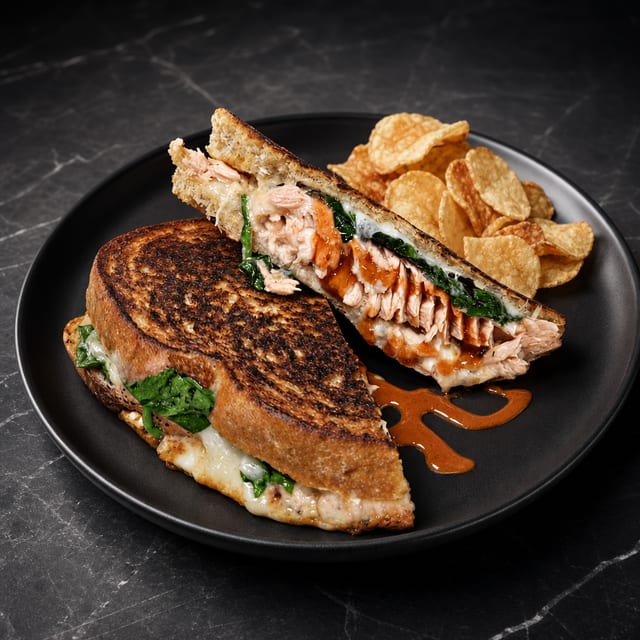 Salmon Grilled Cheese.