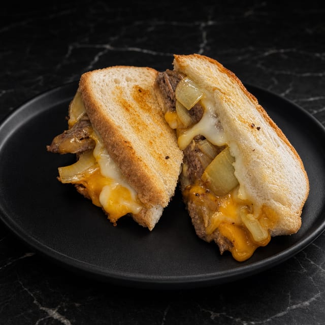 3 Cheese New York Strip Steak Melt.